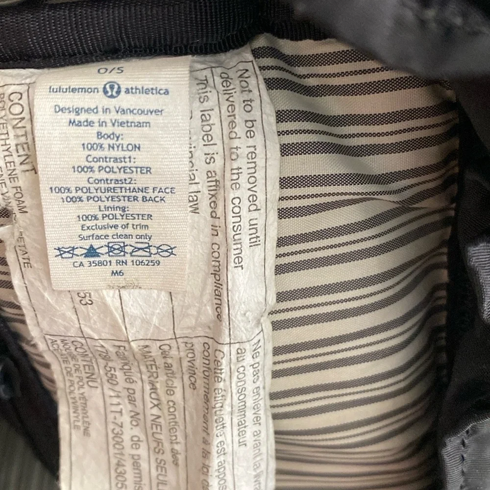 LULULEMON Travelling Yogini Rucksack Large Black Backpack